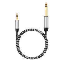 Morelecs 6.35mm 1/4" Male to 3.5mm 1/8" Male TRS Stereo Audio Cable 6.6 ft 3.5mm to 6.35mm Audio Cable Compatible for Guitar, Piano, Amplifiers, Home Theater Devices, or Mixing Console