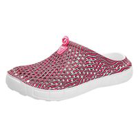 Men's Casual Camo Flip Flops, Antiskid Flats Platform Slippers Lightweight Breathable Beach Hole Shoes Sandals Size 7.5-10 (Red A, US:6)