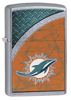 Zippo NFL Miami Dolphins Street Chrome Pocket Lighter