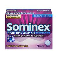 Sominex Nighttime Sleep-Aid with Diphenhydramine HCl 25 mg | Original Formula | 72 Tablets | Pack of 3