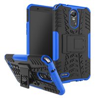 LG Stylo 3,LG Stylus 3 Case,LG LS777 Case,LEECOCO Heavy Duty Tough Armor Box Dual Layer Hybrid Hard PC and Soft TPU Shockproof Protective Defender Case for LG Stylus 3 / LG Stylo 3 Heavy Blue
