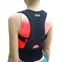 Back Posture Corrector Brace - Adjustable Back Shoulder Chest Support - Best for Back Support - Relieve Spine Pain by THE HEALING UNIVERSE (Black, XX-Large)