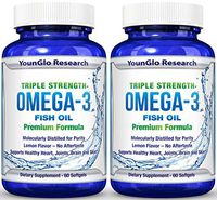 Fish Oil Pills - Pharmaceutical Quality - Triple Strength Omega 3 Burpless Capsules (2 Pack)