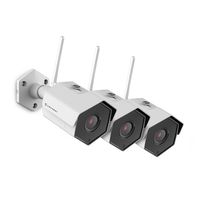 3 Pack Amcrest ProHD Outdoor 4-Megapixel (2688 x 1520P) WiFi Wireless IP Security Bullet Camera - IP67 Weatherproof, 4MP (1080P/1520P), IP4M-1026W (White)