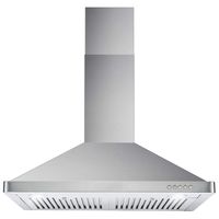 Cosmo 63175 30-in Wall-Mount Range Hood 760-CFM Ductless Convertible Duct Kitchen Chimney-Style Over Stove Vent LED Light, 3 Speed Exhaust Fan, Permanent Filter, (Stainless Steel)