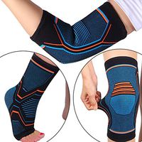 MENG ZHI AO 3 Pairs Knee Elbow Ankle Support Cap Pad for Joint Pain Arthritis Relief Improving Circulation–Effective Support for Running Baseball Outdoor Exercise Football for Women and Men