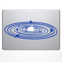 The Decal Guru 2067-MAC-11A-DB Solar System Decal Vinyl Sticker, Dark Blue, 11\" MacBook Air