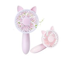 HoveBeaty Mini Handheld Fan, Portable Desk Table Personal Cooling Fan with USB Rechargeable Battery Operated Electric Fan for Office Room Outdoor Household Traveling (3 Speed, Pink)