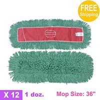 1doz. 36" x 5" SunnyCare #25366 Green Synthetic Cotton Dust Mop 12pcs/Case