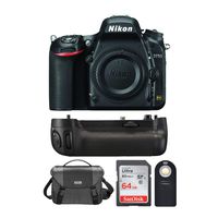 Nikon D750 FX-Format DSLR Camera Body with Battery Grip and Accessory Bundle
