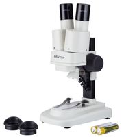 AMSCOPE-Kids SE100Y-LED Kids Student Home School Portable LED Stereo Microscope 20X & 30X
