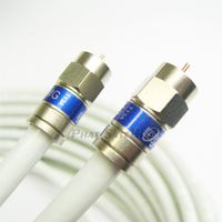 100ft White TRI-Shield Weather Seal Indoor Outdoor RG-6 Coaxial Cable Brass Connector 75 Ohm Satellite TV Broadband Internet Ham Radio OTA HD Antenna Coax Assembled in USA by PHAT SATELLITE INTL