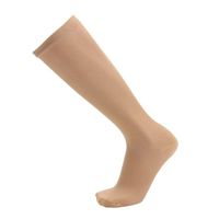Fine 1Pair Unisex Compression Long Socks, Women Men Pure Color Leg Socks,Knee High Stockings for Athletic Nurse Sports Travel Medical (Beige, M)
