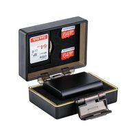 Camera Battery Case for Sony NP-FW50 JJC Camera Battery Storage Case for Sony A6500 A6300 A6000 A5000 A3000 A7 III A7 II A7R II A7S A7S II Water-Resistant Stores 1 Battery 1 SD and 2 MSD Cards-1 Pack