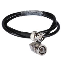 1.6ft Rf Connector Bnc Plug RA to Male with Coaxial Flexible Cable Rg58 50cm for analog and serial digital interface video signals