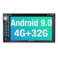 PUMPKIN Android 9.0 Car Stereo Double Din DVD Player 4GB RAM with Navigation, WiFi, Support Fastboot, Backup Camera, Android Auto, USB SD, AUX, 6.2 Inch Touch Screen