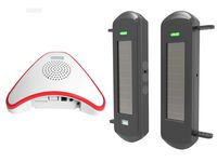 HTZSAFE Solar Wireless Driveway Alarm System- 1/2 Mile Long Transmission Range- 300 Feet Wide Sensor Range- No Wiring No Need Replace Battery- Outdoor Weatherproof DIY Security Perimeter Alert System