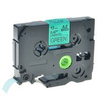 GREENCYCLE 1 Pack Replacement TZ-731 TZE-731 8m 12mm Black on Green Label Tape Compatible for Brother P-Touch Printers