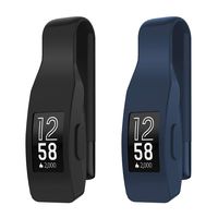 EEweca 2-Pack Clip for Fitbit Inspire or Inspire HR Holder Accessory, Black+Midnight Blue