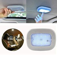 Car Ceiling Roof Dome Light LED Reading Plate Light, Auto Interior Lighting Panel Dome Lamp Bulb Super White Bright 4 W, Touch Switch USB Rechargeable Magnetic No Drill Easier Use, Universal, Beige.