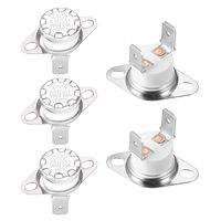 uxcell KSD301 Thermostat 150°C 10A Normally Closed N.C Adjust Snap Disc Temperature Switch for Microwave,Oven,Coffee Maker,Smoker 5pcs