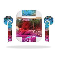 MightySkins Skin Compatible with Apple AirPods - Tropical Resort | Protective, Durable, and Unique Vinyl Decal wrap Cover | Easy to Apply, Remove, and Change Styles | Made in The USA