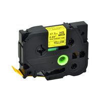 GREENCYCLE 1 Pack Heat-Shrink Tube Label Tape Compatible for Brother HSe-641 HSe641 HS641 HS-641 HS HSe 641 Black on Yellow 0.7 inches(17.7mm) for Label Maker PT-E300 PT-E500 PT-E550W PT-P750WVP