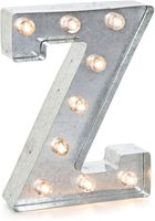 Darice Silver Metal Marquee Letter - Z-9.87" Tall, Galvanized Finish