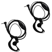 AOER G Shape Clip-Ear Headset/Earpiece Mic for Motorola Talkabout 2 Two Way Radio Walkie Talkie 1-pin 100-0 (Pack of 2)