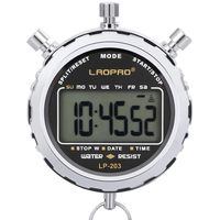 LAOPAO Melt Stopwatch,1/100th Second 2 Lap Memory, Clock Daily Rainproof Digital Timer for Sports Match, Competition, Coach,Referee, Training, Timing