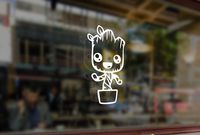 25 Centimeters Baby Mini Groot Grut Vinyl Stickers Funny Decals Bumper Car Auto Computer Laptop Wall Window Glass Skateboard Snowboard