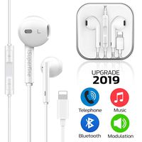 iSuperfine Earbuds Headset Wired Earphones Headphone with Microphone and Volume Control, Compatible with iPhone 11/11Pro/11Pro Max/Xs/XS Max/XR/X/8/8 Plus/7 and iOS 10/11/12 (White)