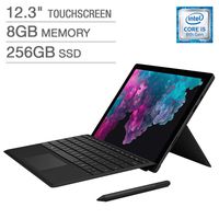 Microsoft Surface Pro 6 (Intel Core i5, 8GB RAM, 256GB) Bundle with Black Type Cover and Surface Pro Pen