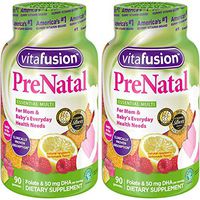 VitaFusion PreNatal Adult Vitamins, Natural Lemon, Raspberry & Lemonade Flavors, 90 Gummies (Pack of 2) by Vitafusion