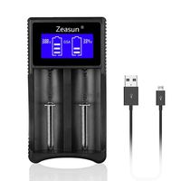 Zeasun Battery Charger for CR123A 18650 16340 14500 26650 18490 18350 17670 17500  AAA Battery Charger for Li-ion/Ni-MH Rechargeable Battery