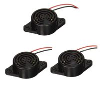 DC3-24V 85dB Electronic Alarm Buzzer Mini Active Piezo Industrial Continuous Sound Wired Connector(3Pcs)