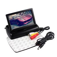 4.3 Inch Foldable Auto Car Monitor Color Folding Screen HD TFT LCD Car Monitor System for Car Rear View Parking Compatible for Car DVD/VCD/Camera/Video Equipment