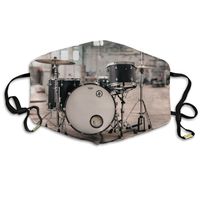 YUIOP Drums Equipment Printed Mask Neutral Mask for Men and Women Polyester Dust-Proof Breathable Mask