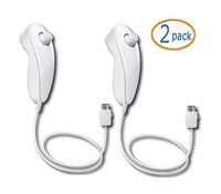 Lyyes Wii Nunchuck Controller,Lyyes Nunchuck Controllers for Nintendo Wii Video Game Pack of 2 (White)