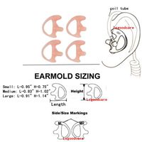 Lsgoodcare Two Pairs Replacement Rubber Silicone Earplug Earmold Ear Buds (Left and Right) for Two-Way Radio Headset Air Acoustic Earpiece Headset Walkie Talkie Earpiece,Pink Color, Medium Size