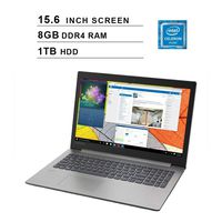 Lenovo Ideapad 330 Newest 15.6-Inch Business Laptop, Intel Quad-Core Celeron N4100 2.4GHz, Intel UHD 600, 8GB DDR4 RAM, 1TB HDD, DVD-RW, HDMI, WiFi, Bluetooth, Dolby Audio, Win10, Platinum Gray
