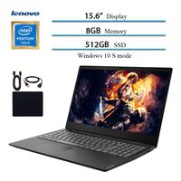 2019 Newest Lenovo 15.6" Laptop Computer, Intel Pentium Gold 5405U, 2.3GHz, 8GB DDR4 RAM, 512GB SSD, WiFi, Bluetooth, USB 3.1, HDMI, Windows 10 w/ Hesvap Accessories