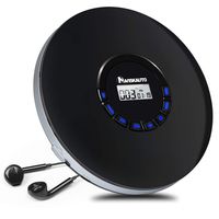 Rechargeable Portable CD Player for Car, Compact Personal CD Player with LED Backlit Display, 12 Hours Playing Time, Shockproof and 3.5mm AUX Cable