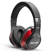 Bluedio U (UFO) PPS 8 Drivers High-End Bluetooth headphones Revolution/3D Sound Effect/Aluminum alloy build/Hi-Fi Rank wireless&wired Over-Ear headsets with carrying hard case Gift (Black and Red)