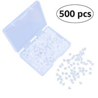 VIPbuy 500 Pieces Clear Earring Backs Secure Rubber Earring Stoppers with Storage Box for Fish Hook Earrings Studs