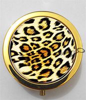 BlackKey Leopard Print Pattern 3-Compartment Decorative Pocket Gift Box Case Organizer for Pill, Color 2 -1901