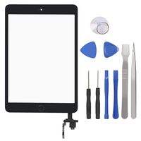 Touch Screen Digitizer for iPad Mini 3-3rd Generation iPad Mini Front Glass Replacement with Home Button & Tool Repair Kit (A1599, A1600) - Black
