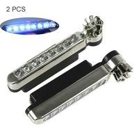 Adealink 1 Pair Wind Driven Car Front Lights with Fan Rotation for Car Fog Warning 8X LEDs