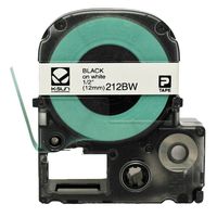 K-SUN CORPORATION 212BW K-Sun 212BW Tape Black on White 1/2" LABELShop - 1 Each
