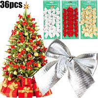 Christmas Tree Decoration Bow Tie Tree Compound Bow Tree Hook Holiday Wedding Party Decoration -3 Color 36PCS